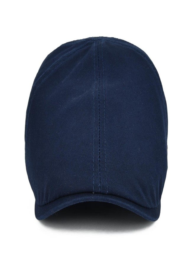 VOBOOM Cotton Flat Cabbie Hat Gatsby Ivy Irish Hunting Newsboy Cap (Navy) - Image 2